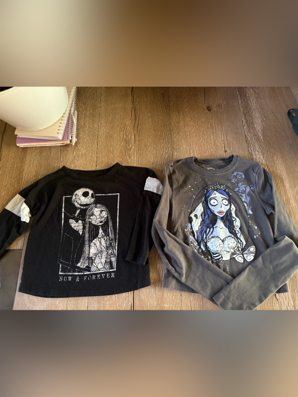 The Nightmare Before Christmas Kids Long Sleeve Top - Black and Gray